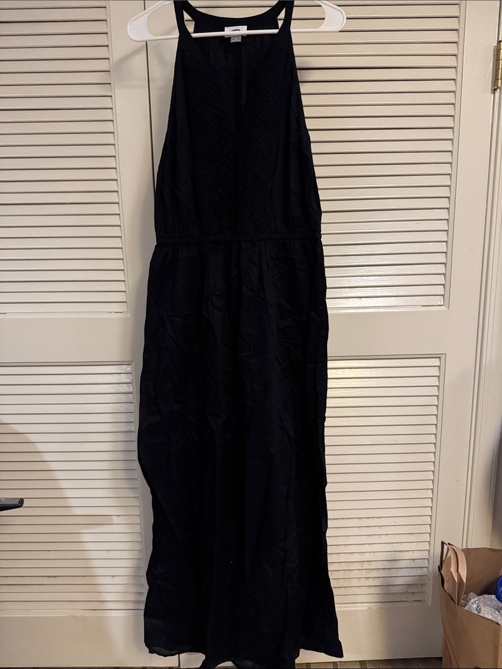 Old Navy Black Halter-Style Maxi Dress